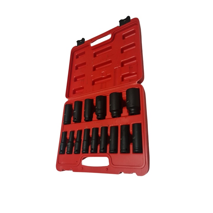 Set Chei Tubulare de Impact Adanci 1/2", 15 piese, Metal Needs®