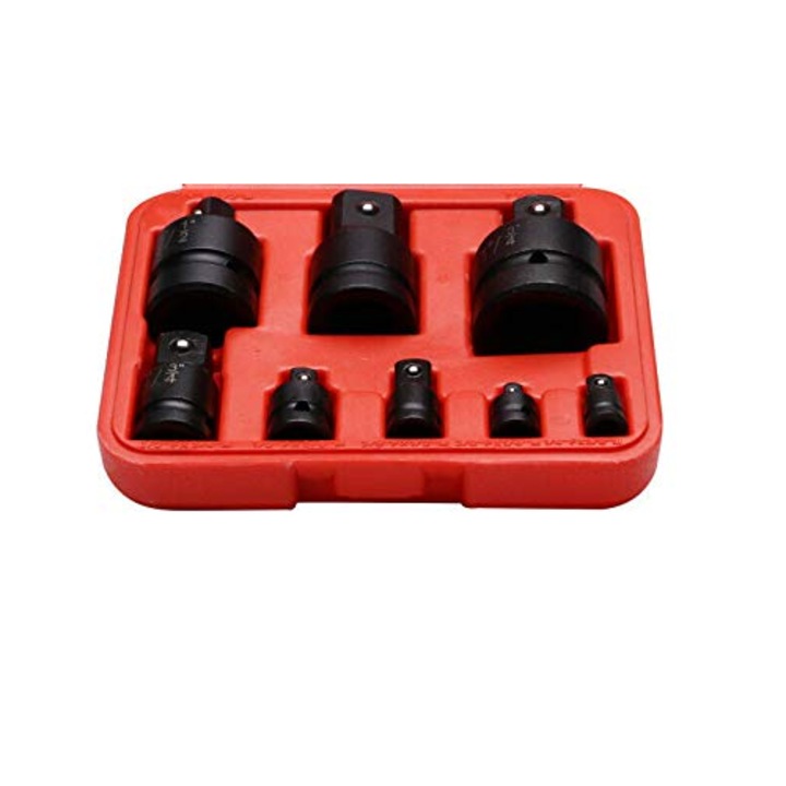 Set Chei adaptor de Impact, 8 piese, 1/4 - 1/2 - 3/8 - 3/4 - 1", Metal Needs®