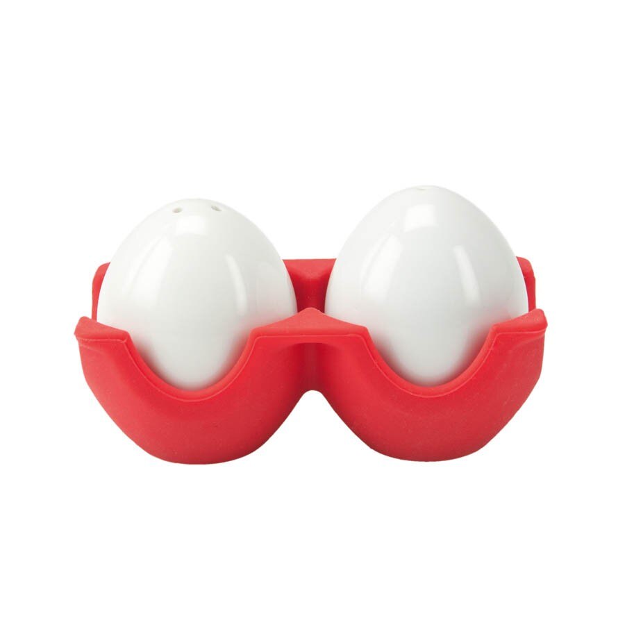 Set pentru sare si piper in forma de ou Twin - rosu