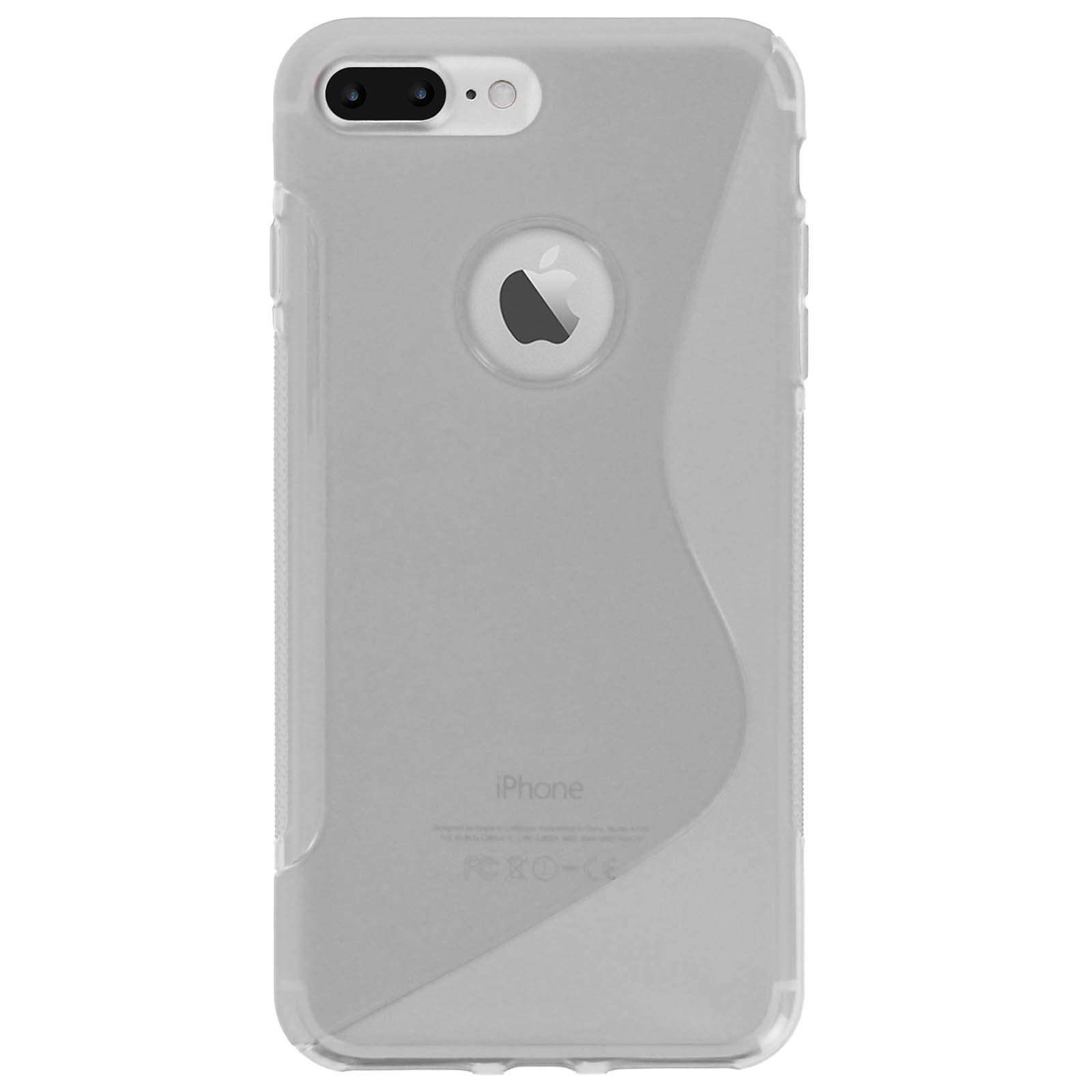 Carcasa Husa de protectie Apple iPhone 7 Plus, iPhone 8 Plus S-line, Grey, Viceveversa