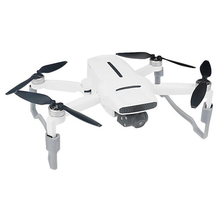 Drón, 4K, WiFi, 3 tengelyes, távirányító, 2 akkumulátor, 9km, fehér