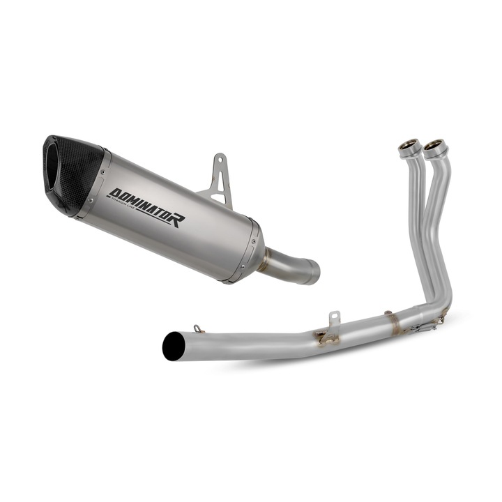 Sistem complet de esapament HP6/dBM, Dominator, Inox, Model XL 750 TRANSALP 2023, Argintiu/Negru
