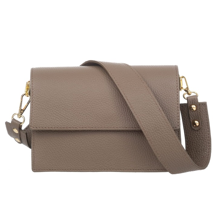 Női kézitáska, vezze, Natúr bőr, Bézs