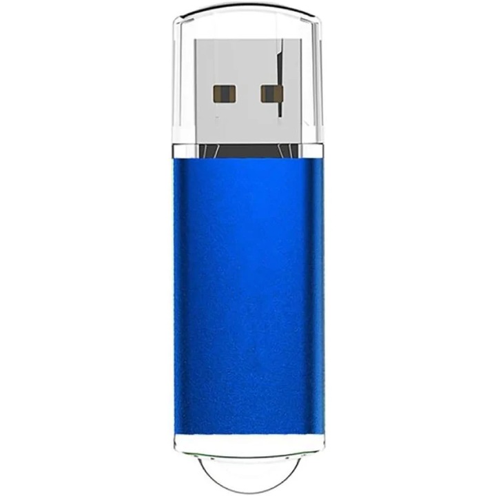 Stick de memorie USB Fhodigogo, metal, albastru, 64 GB, 10 x 7, 7 x 1, 2 cm