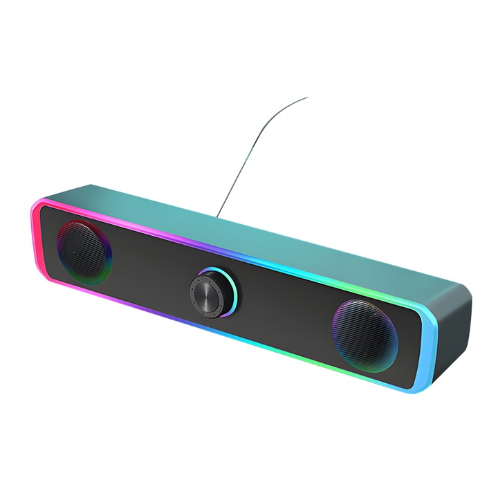 Difuzor 2 in 1 cu fir, Akimy, Bluetooth, iluminare RGB
