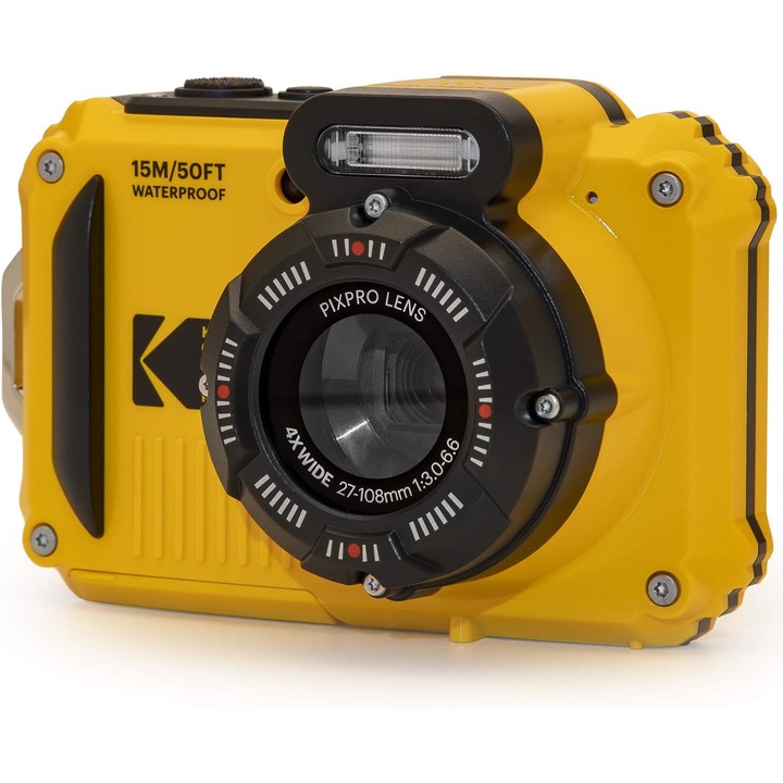 Подводна камера Kodak PixPro WPZ2, 16 MP, Zoom 4X, Full HD, жълта