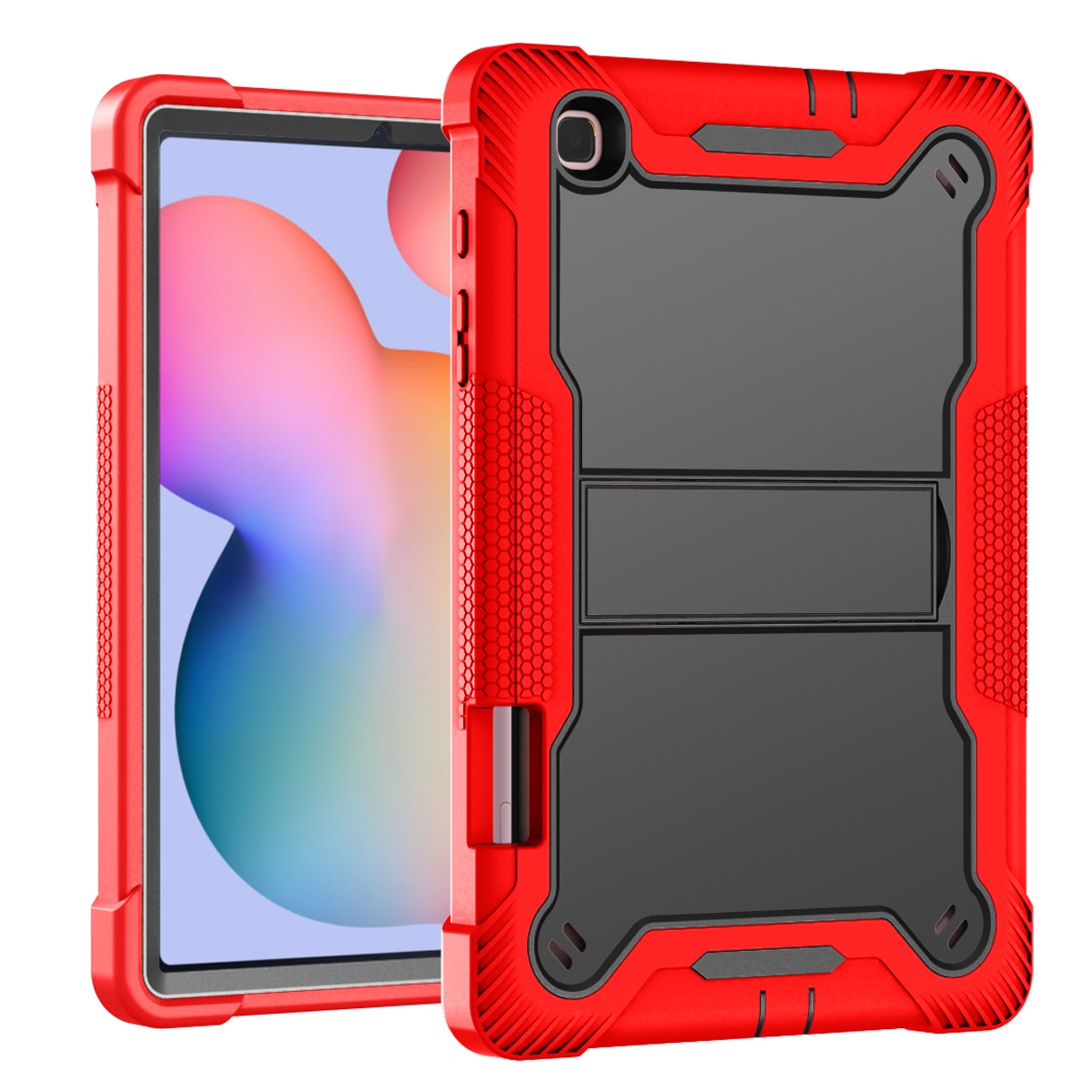 Husa integrala din silicon pentru tableta, rezistenta la socuri si caderi, compatibila cu Samsung Tab S6 Lite P610/P615/P613/P619 2022，Rosu