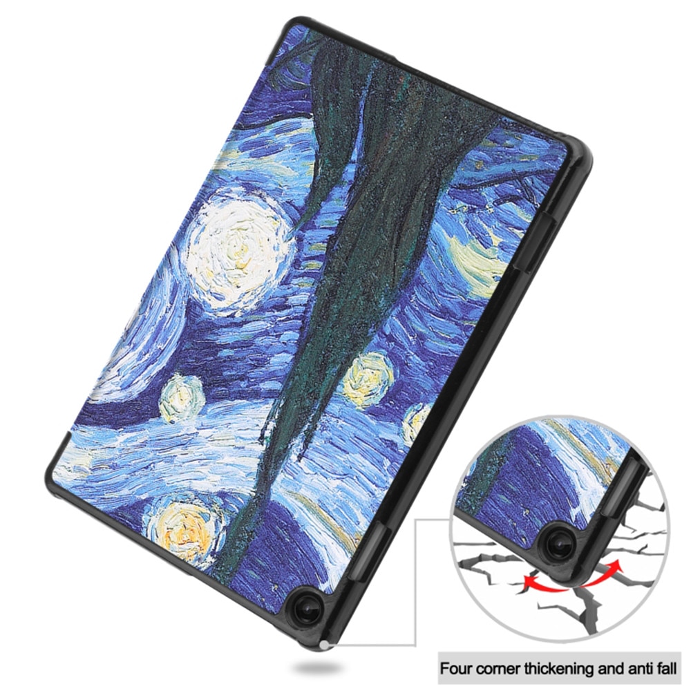 Husa pentru Samsung Galaxy Tab A11 Plus / A9+ Plus 11 inch UltraSlim de tip stand functie sleep/wake-up, protectie 360, starry night