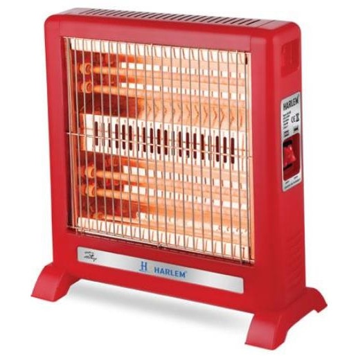 Radiator cu quartz HARLEM® SLIM LAVICA HS403,1000 W, 4 tuburi quartz, manere de manipulare, Rosu