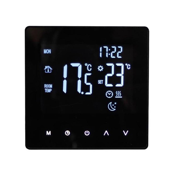 Termostat, Cronos, ABS, Digital, Wifi, 110-230V, 86 x 86 x 40mm, Negru