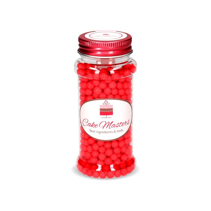 Perle din zahar rosu 60g, Cake Masters