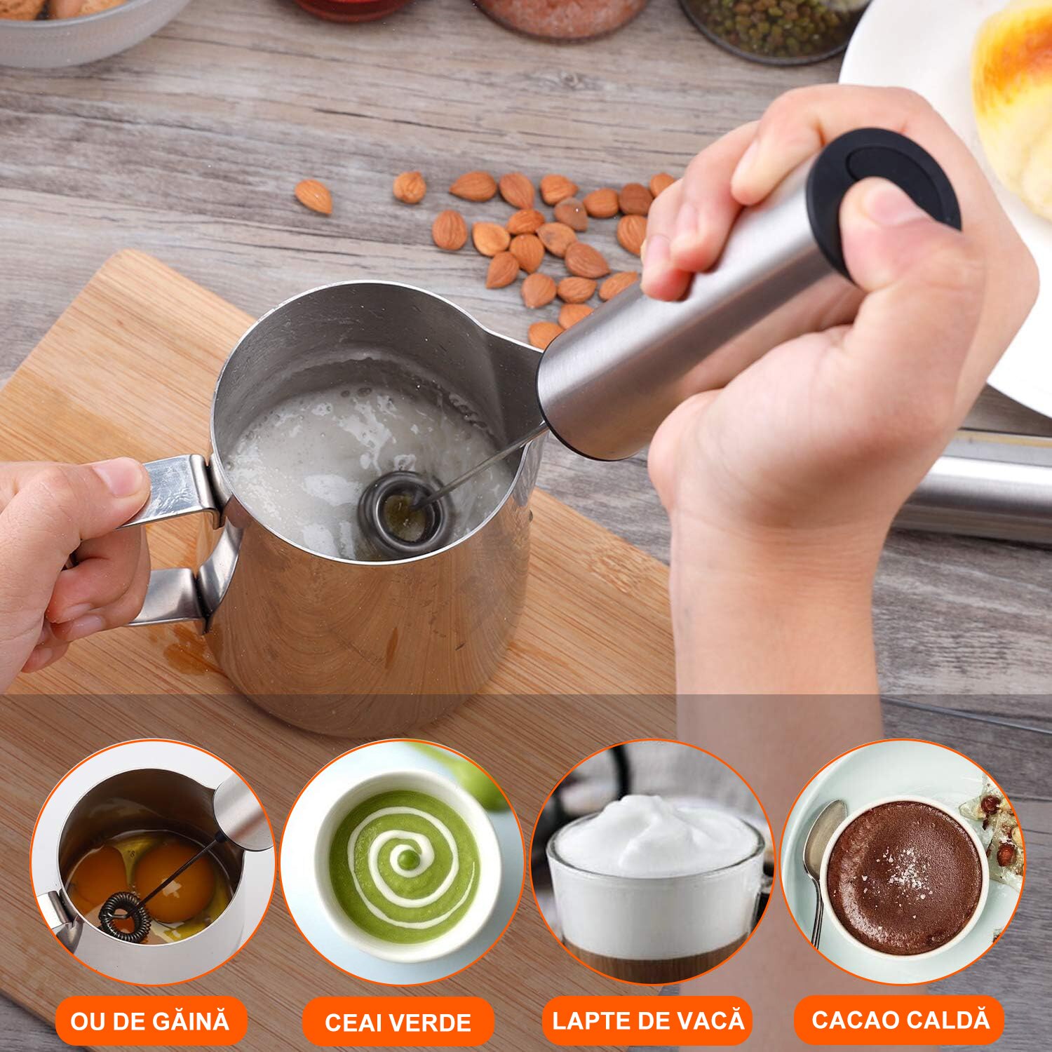 Mini Mixer Electric cu capac, SDLOGAL, 2 viteze reglabile, Incarcare