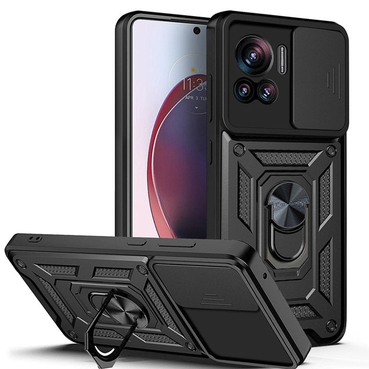 Tok Motorola Edge 30 Ultra - Techsuit CamShield sorozat - fekete