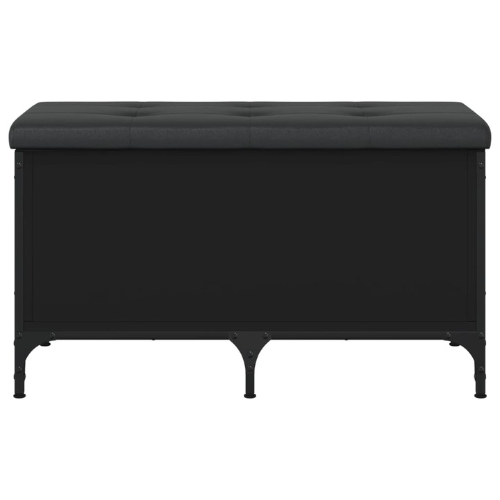 VidaXL fekete szerelt fa tárolópad 82 x 42 x 45 cm 16.79 kg