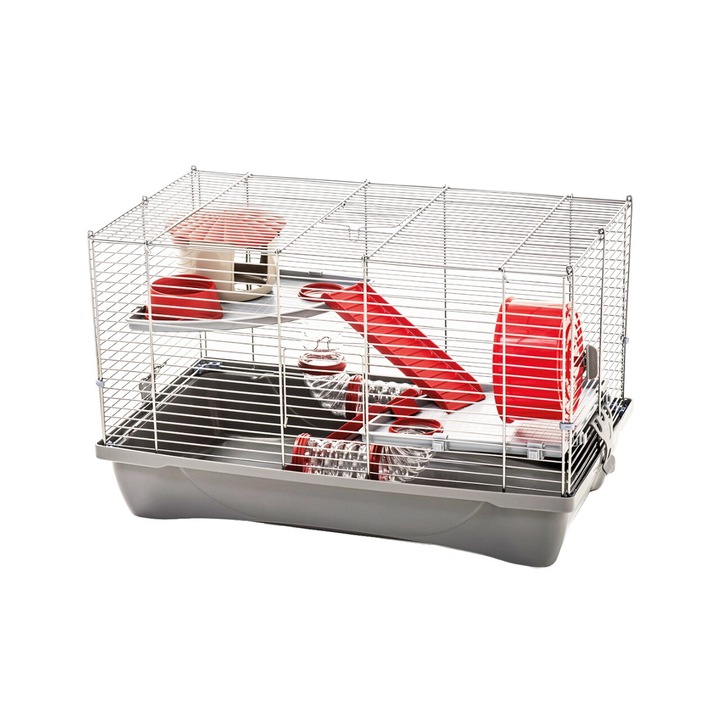 Cusca pentru hamsteri, MPS Flat Vip, rozatoare, cu accesorii, 58x32x38 cm