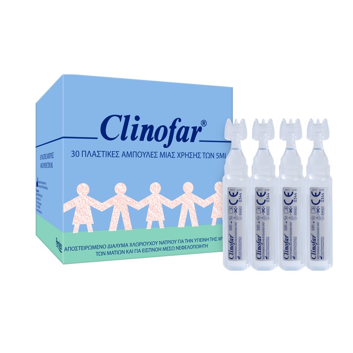 Set 60 Fiole Clinofar, igiena nazala si oculara, 5ml