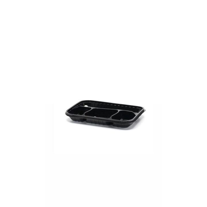 Set caserole cu 4 compartimente, 100 buc, dimensiune 20,5x30,5x4,5 cm