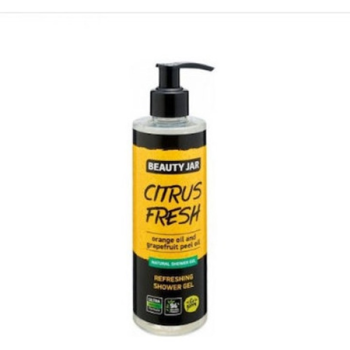 Tusfürdő, Beauty Jar, Revitalizáló, 250 ml, Citrus illat, Többszínű