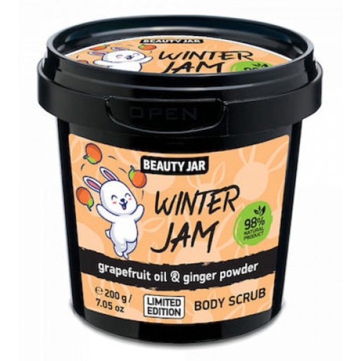 Exfoliant corporal, Beauty Jar WINTER JAM, antioxidant, cu extract de grapefruit si ulei de ghimbir, 200g