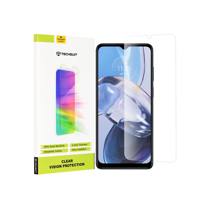 Üvegfólia Motorola Moto E22 / Moto E22i Techsuit Clear Vision Glass Transparenthez