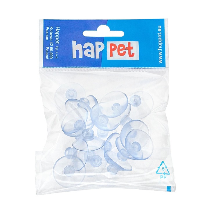 20 db-os tapadókorong készlet, Happet, Szilikon, 2,5 cm, Átlátszó