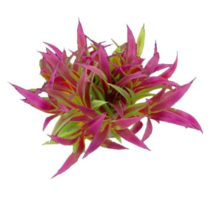 Mesterséges növény akváriumba, Happet, 1F24, műanyag, 10 cm, rózsaszín/zöld