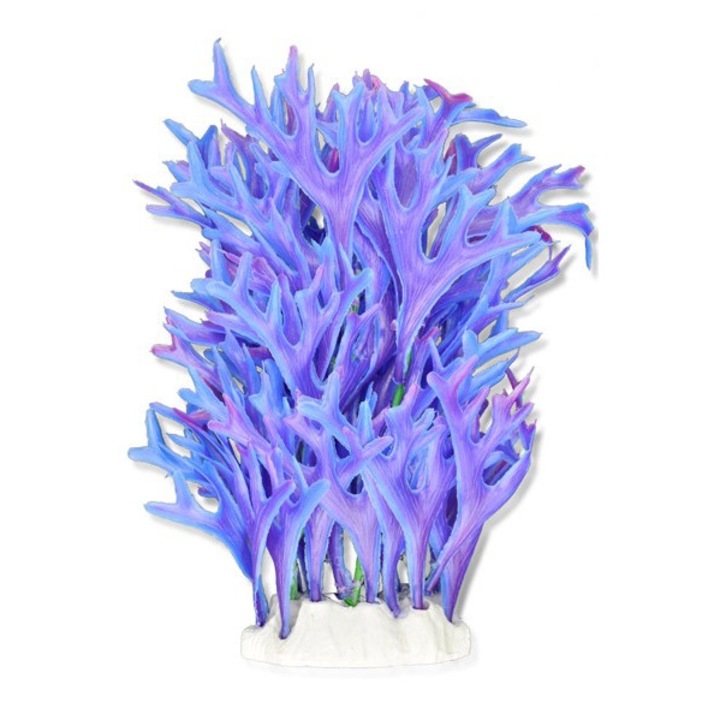 Mesterséges növény akváriumba, Happet, 2F23, műanyag, 20 cm, kék/lila