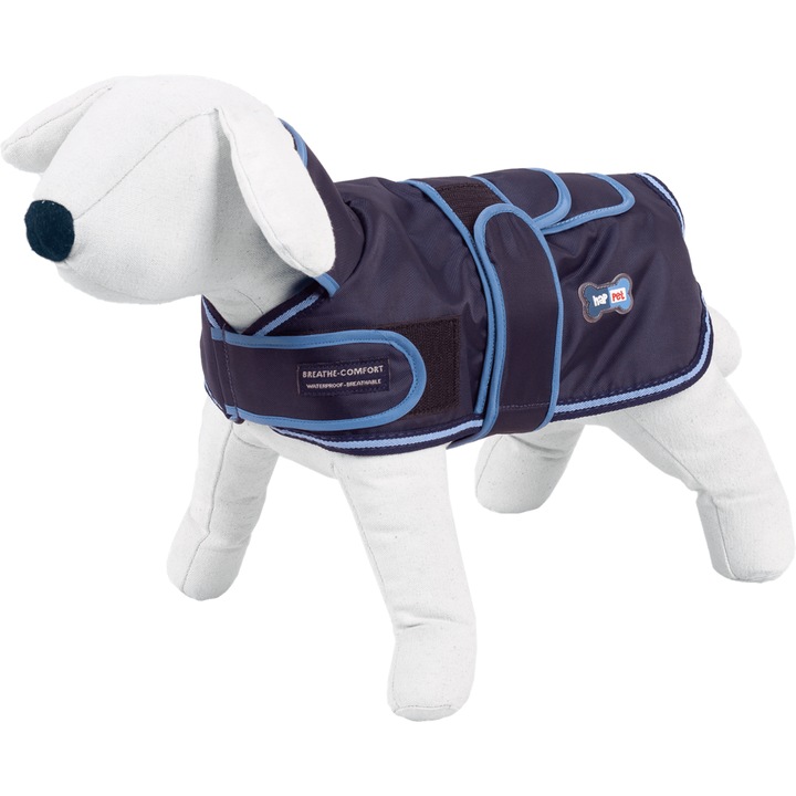 Jacheta pentru caini, Happet, 30 cm, Bleumarin, XS