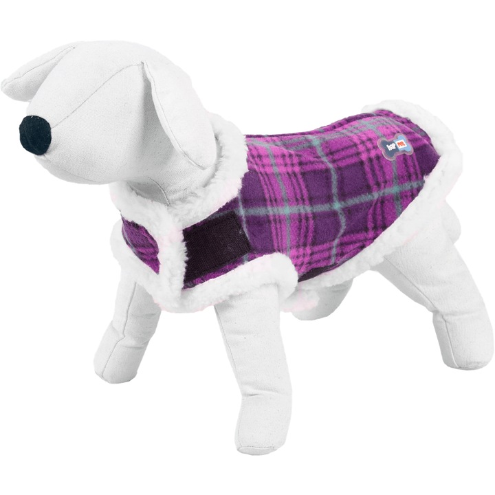 Jacheta pentru caini, Happet, 35 cm, Violet, S