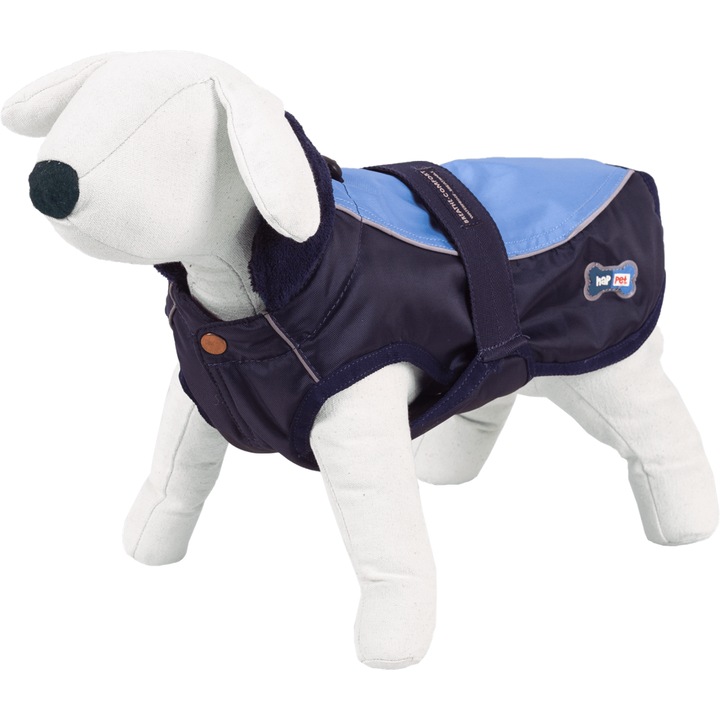 Jacheta pentru caini, Happet, 25 cm, Bleumarin, XS
