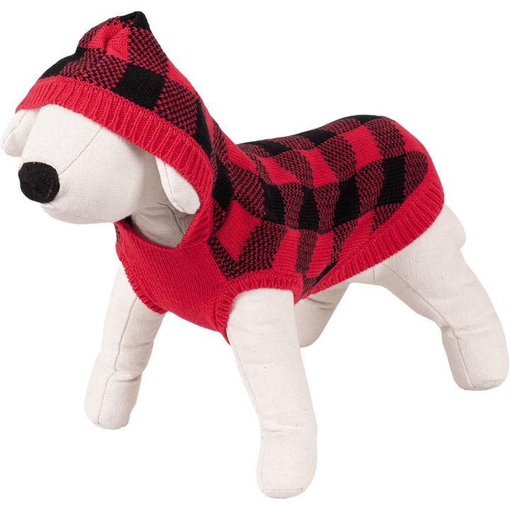Pulover pentru caini, Happet, gluga, XL/40cm