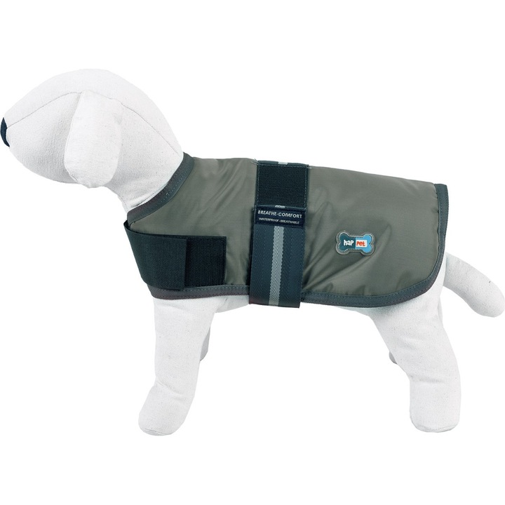 Geaca pentru caini, Happet, 25 cm, Gri, XS