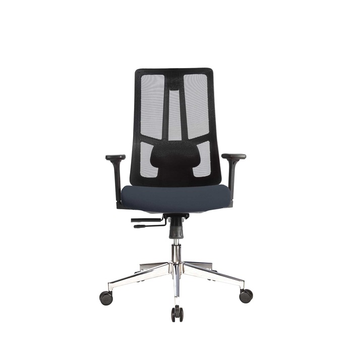 Ергономичен стол RFG REAL FEEL GOOD Artur W, тъмносива седалка, черна облегалка