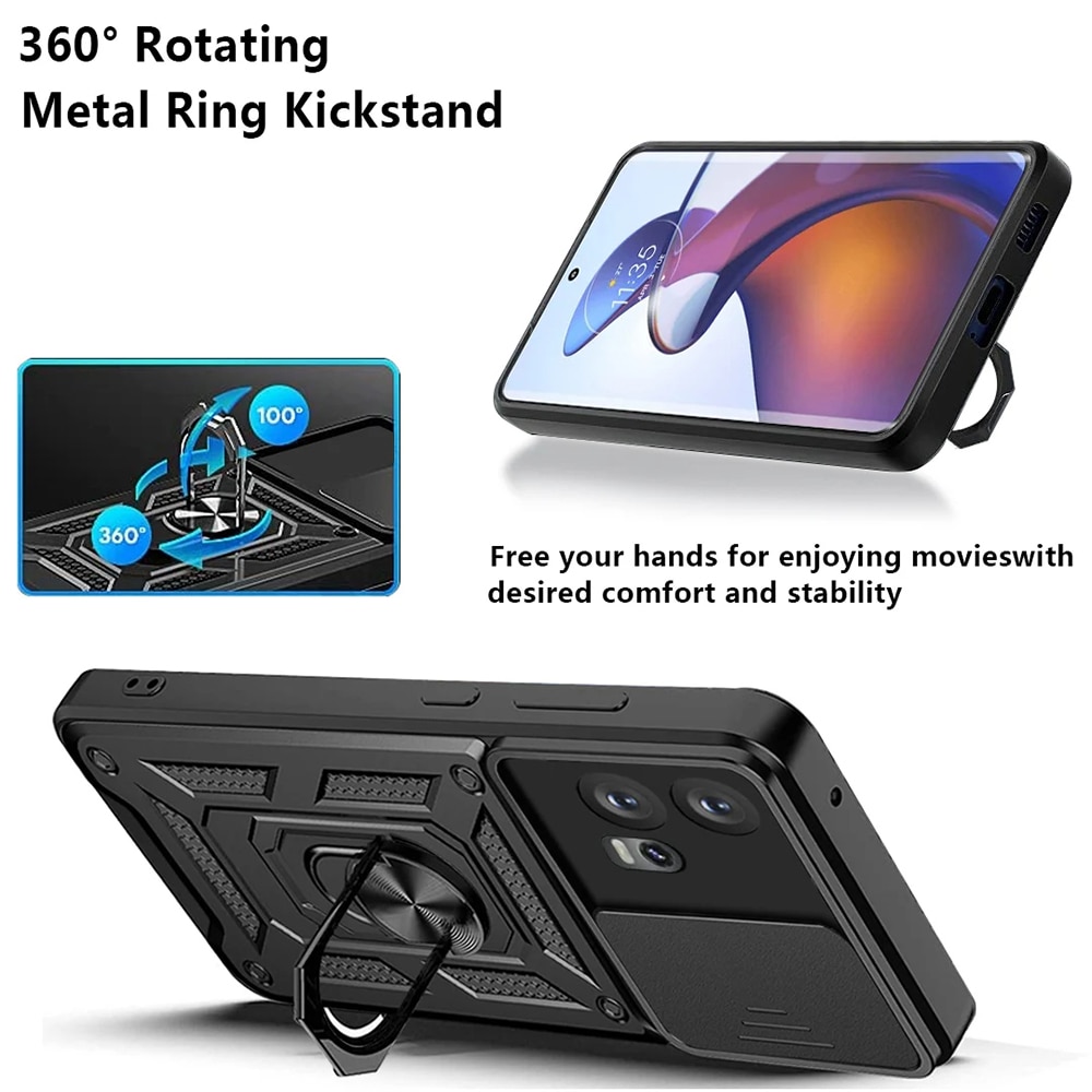 Husa pentru Motorola Edge 30 Fusion - Techsuit CamShield Series - Black