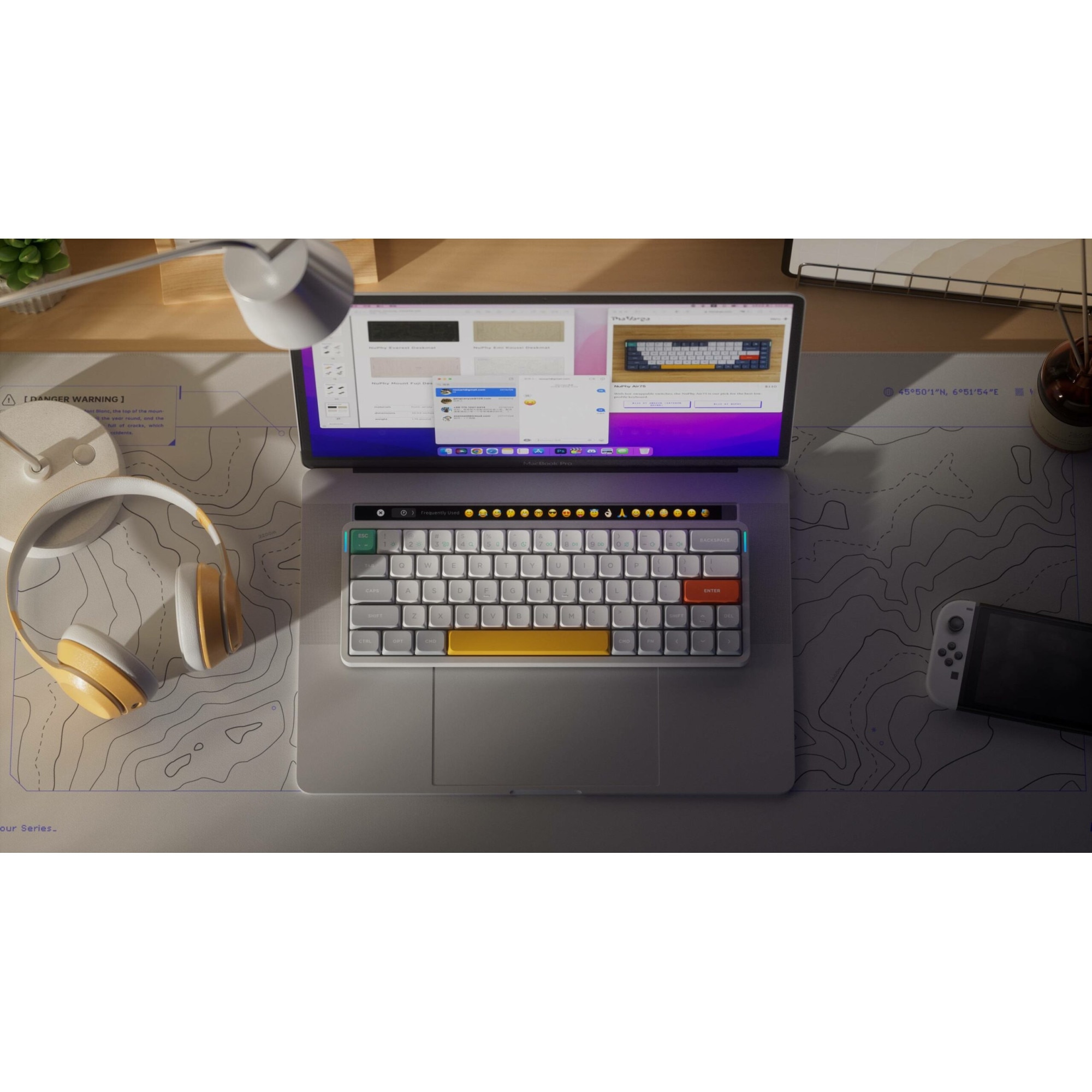 Tastatura Mecanica fara fir Nuphy Air60 V2 QMK/VIA, Gateron