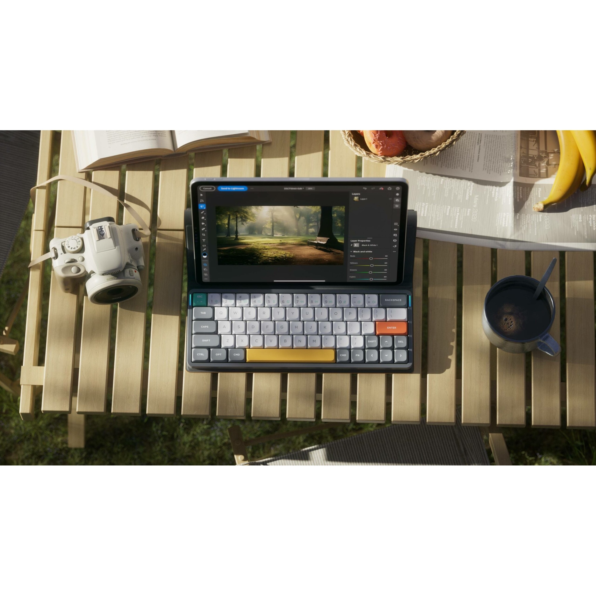 Tastatura Mecanica fara fir Nuphy Air60 V2 QMK/VIA, Gateron