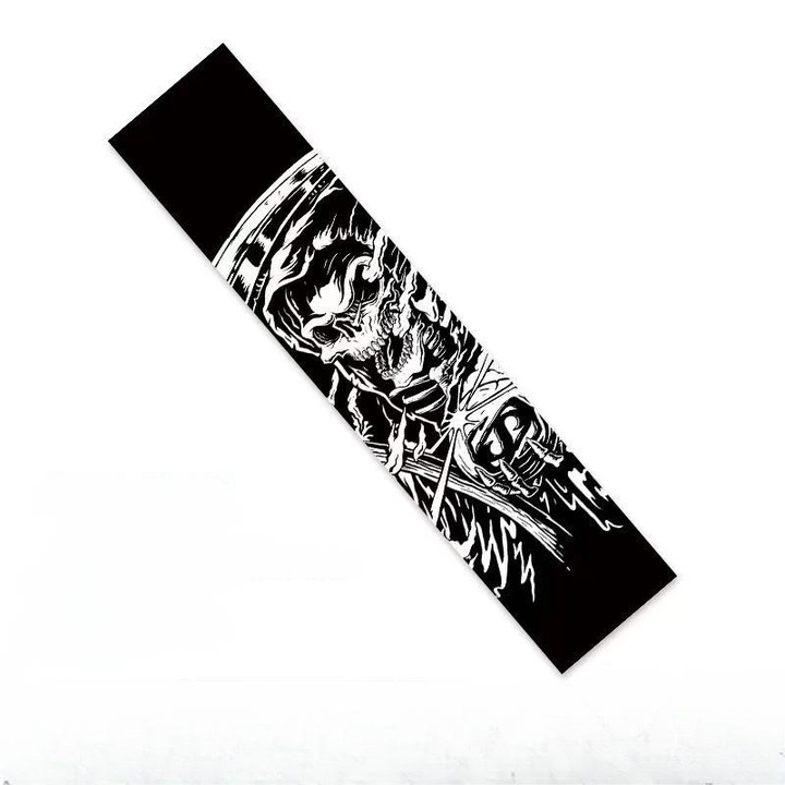 Sticker skateboard, 33.1x9.1 Inch, Alb/Negru