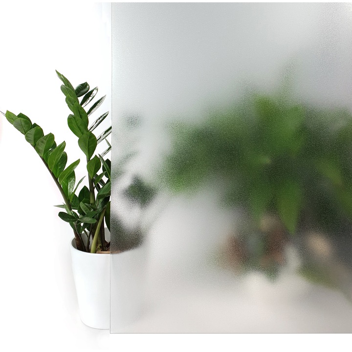 Folie statica pentru cabine de dus, 90 x 1500 cm, DecoMeister®, Model Sticla Inghetata, G008-090R1500