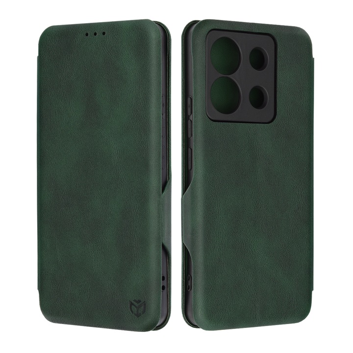 Калъф Techsuit Safe Wallet Plus за Xiaomi Redmi Note 13 Pro 5G, Зелен