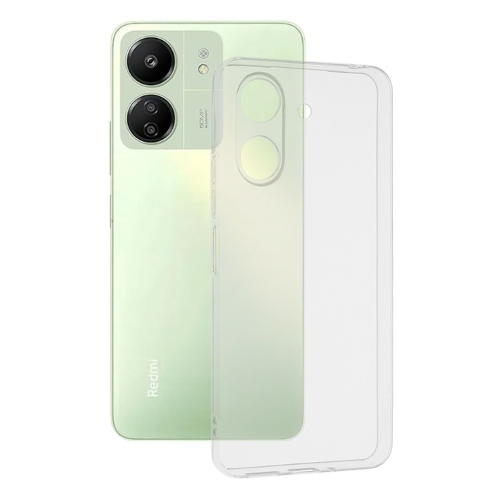 Husa Techsuit pentru Xiaomi Redmi 13C 4G/Poco C65, Silicon, Transparenta