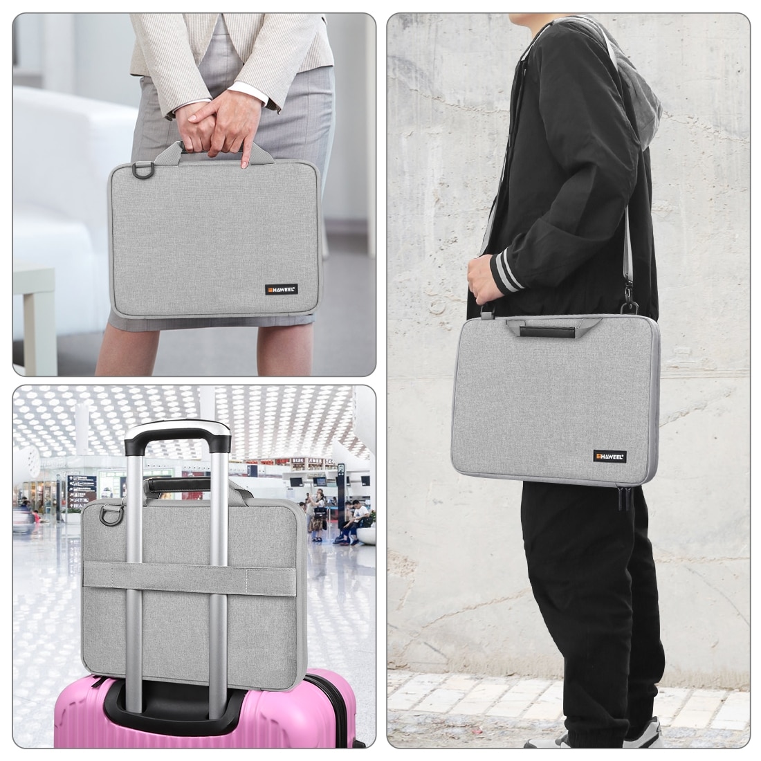 Geanta pentru laptop 15-16 inch, gri, eR D L