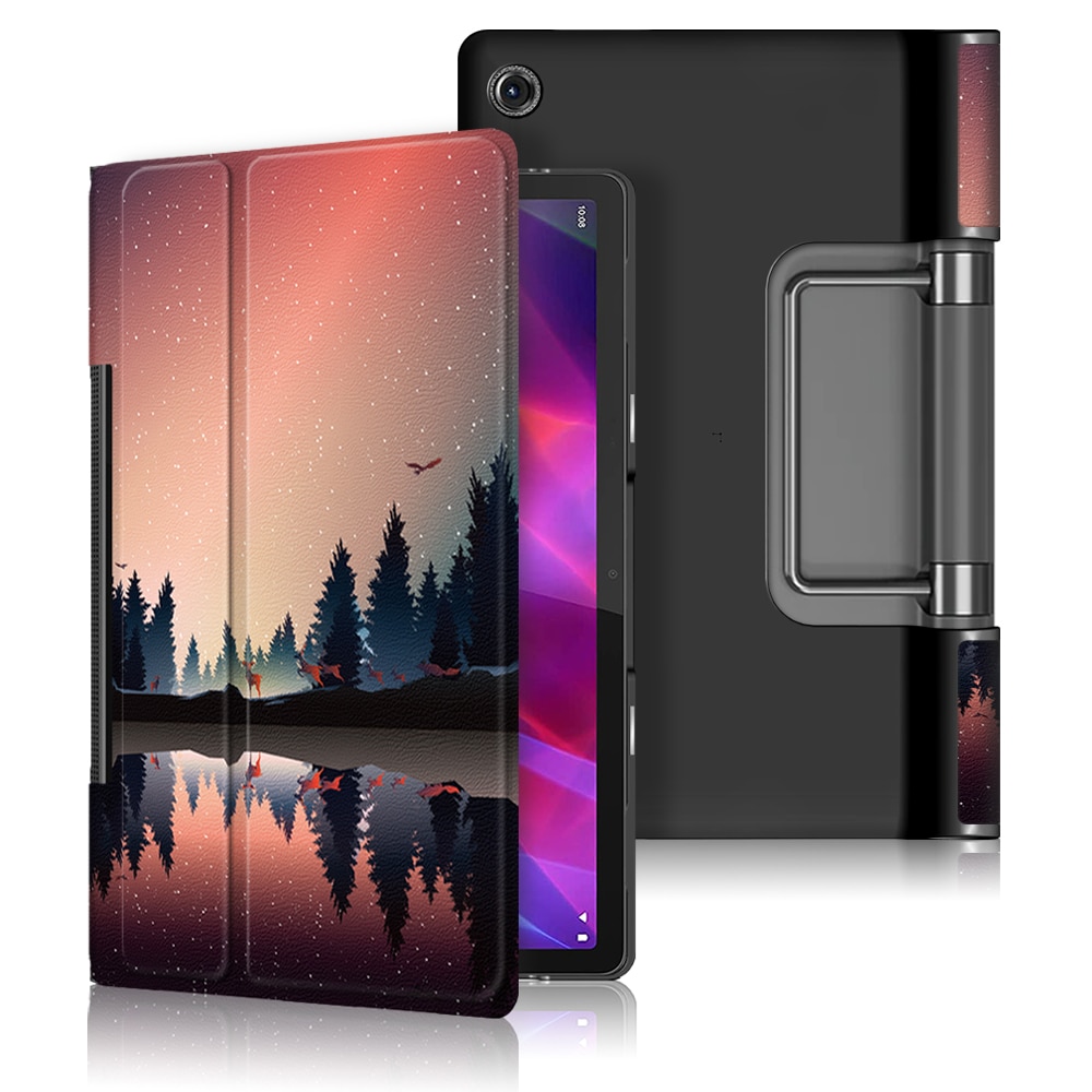 Husa protectie tableta, HUEIROY, Piele ecologica/Microfibra/Policarbonat, Pentru Lenovo Yoga Tab 11, Multicolor