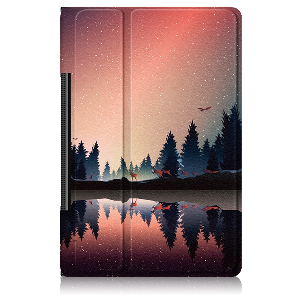 Husa protectie tableta, HUEIROY, Piele ecologica/Microfibra/Policarbonat, Pentru Lenovo Yoga Tab 11, Multicolor