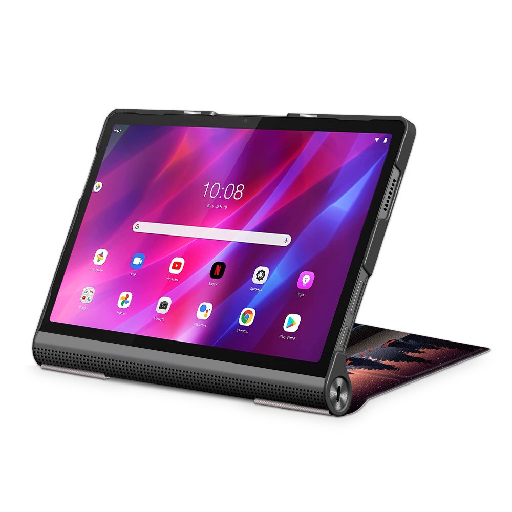 Husa protectie tableta, HUEIROY, Piele ecologica/Microfibra/Policarbonat, Pentru Lenovo Yoga Tab 11, Multicolor