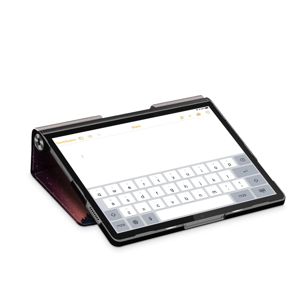 Husa protectie tableta, HUEIROY, Piele ecologica/Microfibra/Policarbonat, Pentru Lenovo Yoga Tab 11, Multicolor