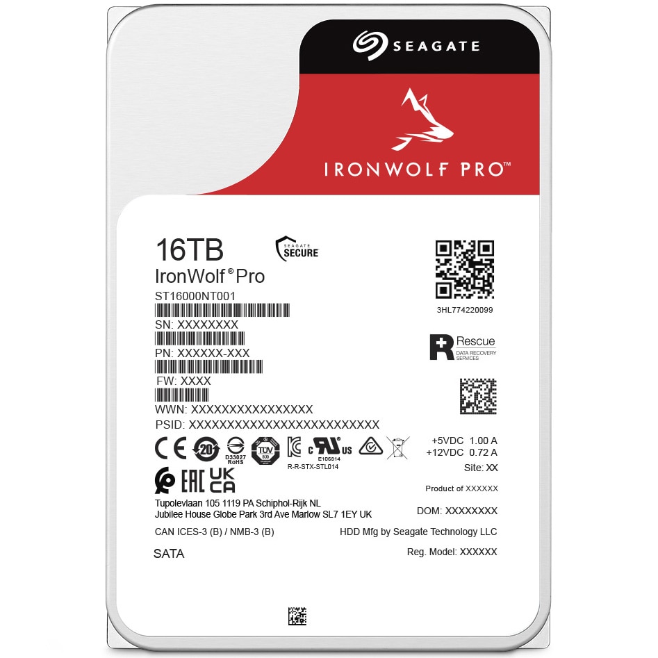 Hard Disk Seagate IronWolf Pro, 16TB, SATA3, 256MB, 3.5inch - eMAG.ro