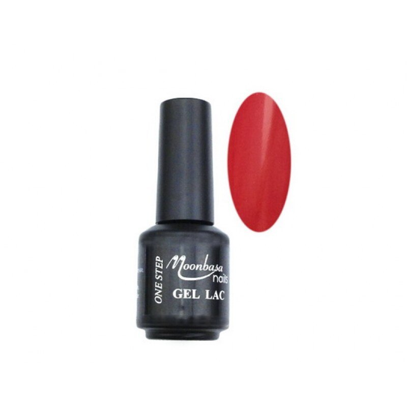 Gel Lac Oja Semipermanenta One Step unghii,Moonbasa,Rosu singeriu