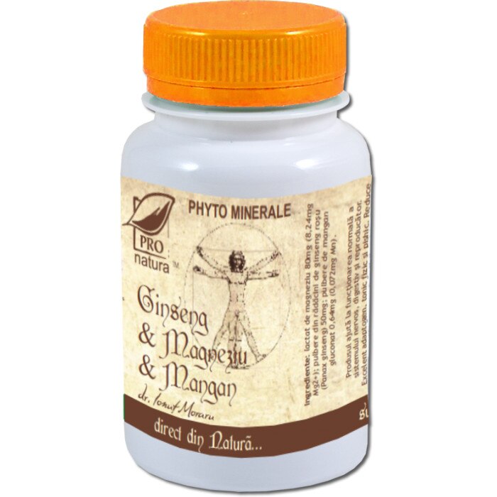 Ginseng Magneziu Mangan 60 capsule
