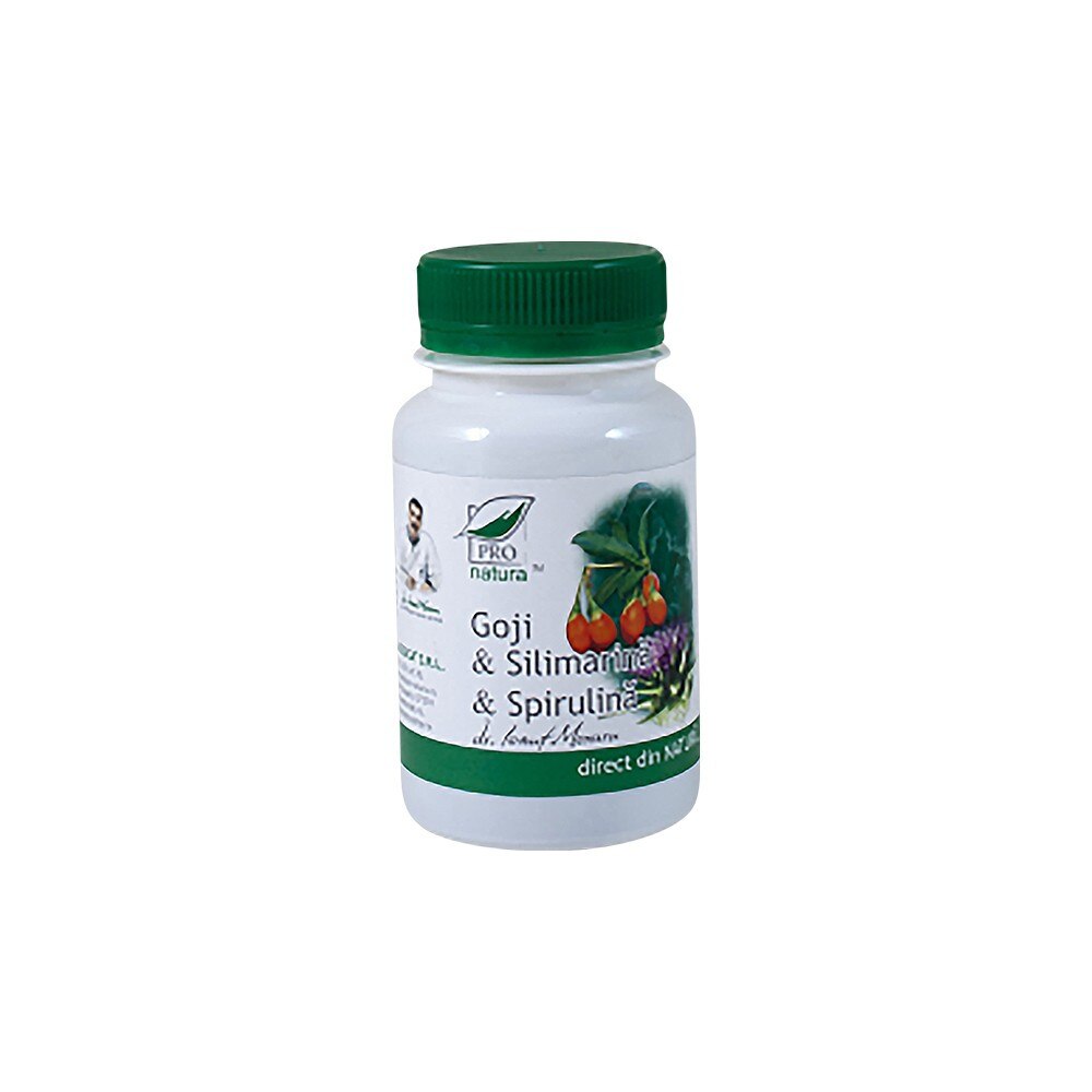 Goji Silimarina Spirulina, Pro Natura, 60 capsule