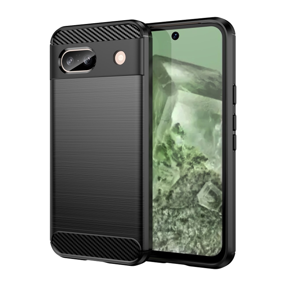 Husa pentru Google Pixel 8a Daden Carbon Flexibila Antisoc, Hybrid Antisoc, Negru